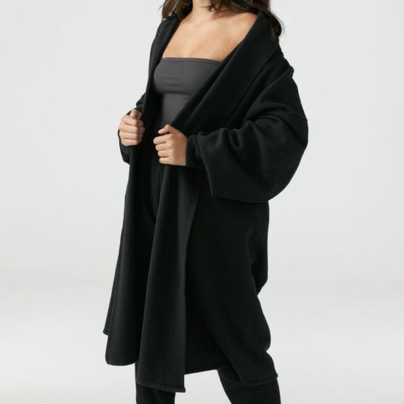 LIKE🆕JOAH BROWN O/S BLACK ETOILE SMOOTH CASHMERE SOFT OVERSIZED CARDIGAN JACKET - Picture 15 of 16